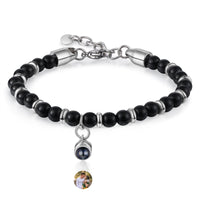 Natural Stone Photo Projection Bead Bracelet