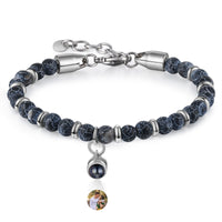 Natural Stone Photo Projection Bead Bracelet