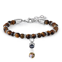 Natural Stone Photo Projection Bead Bracelet