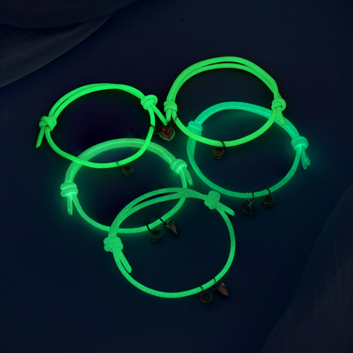 Glow Heart Photo Projection Couple Bracelets