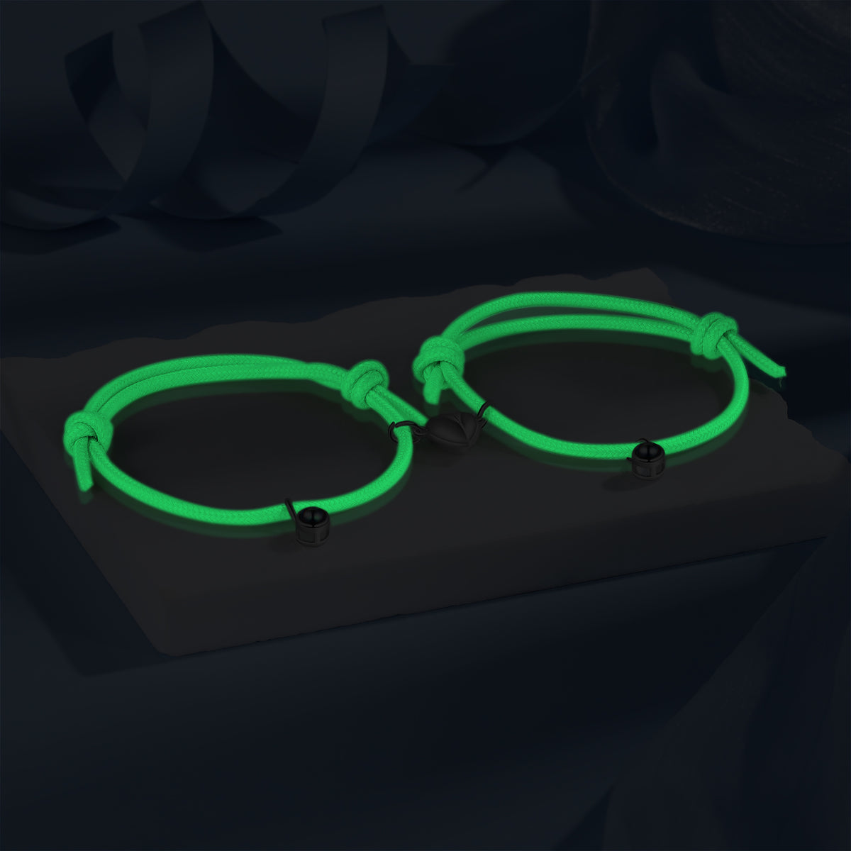 Glow Heart Photo Projection Couple Bracelets