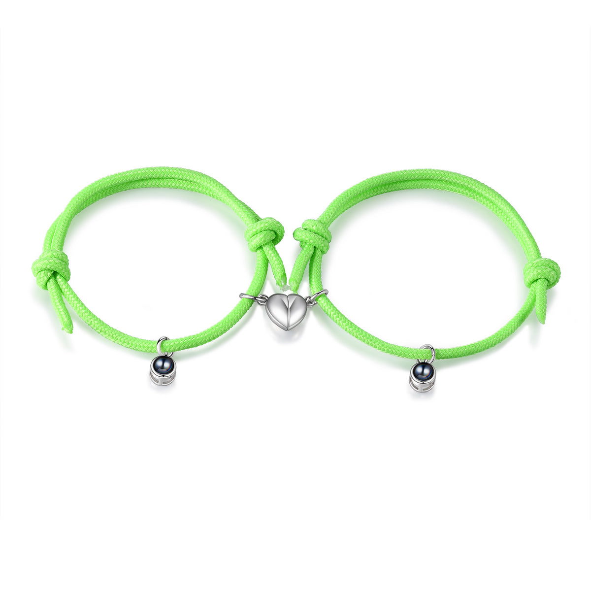 Glow Heart Photo Projection Couple Bracelets