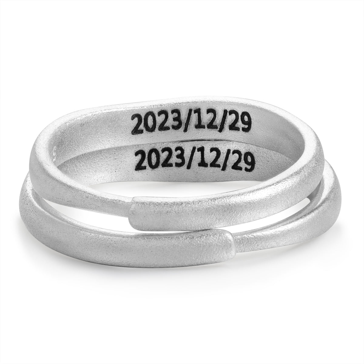 Personalized Initial Heart Couple Ring