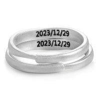 Personalized Initial Heart Couple Ring