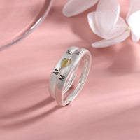 Personalized Initial Heart Couple Ring