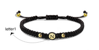Braided Cord Initial Letter Bracelet