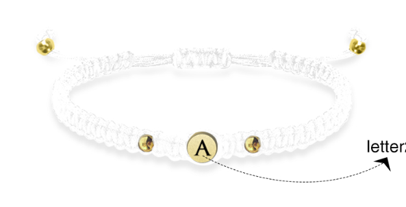 Braided Cord Initial Letter Bracelet