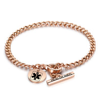 QR Code Medical ID Curb Chain Bracelet