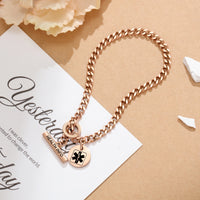 QR Code Medical ID Curb Chain Bracelet