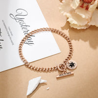 QR Code Medical ID Curb Chain Bracelet