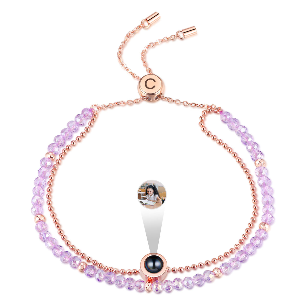Custom Photo Projection Bracelet with Color Options