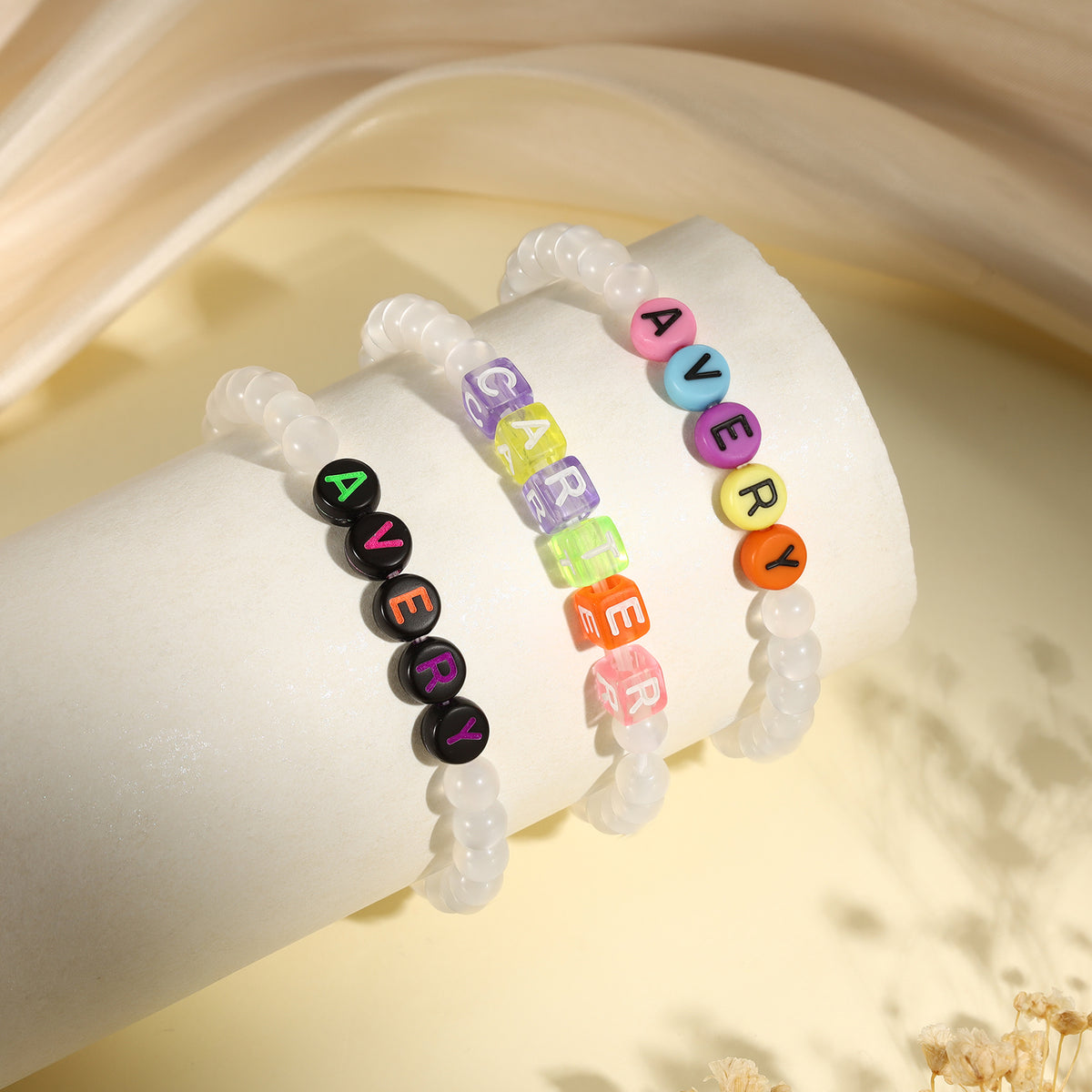 Custom Resin Letter Bracelet