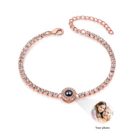 Sparkling Tennis Photo Projection Bracelet