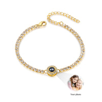Sparkling Tennis Photo Projection Bracelet