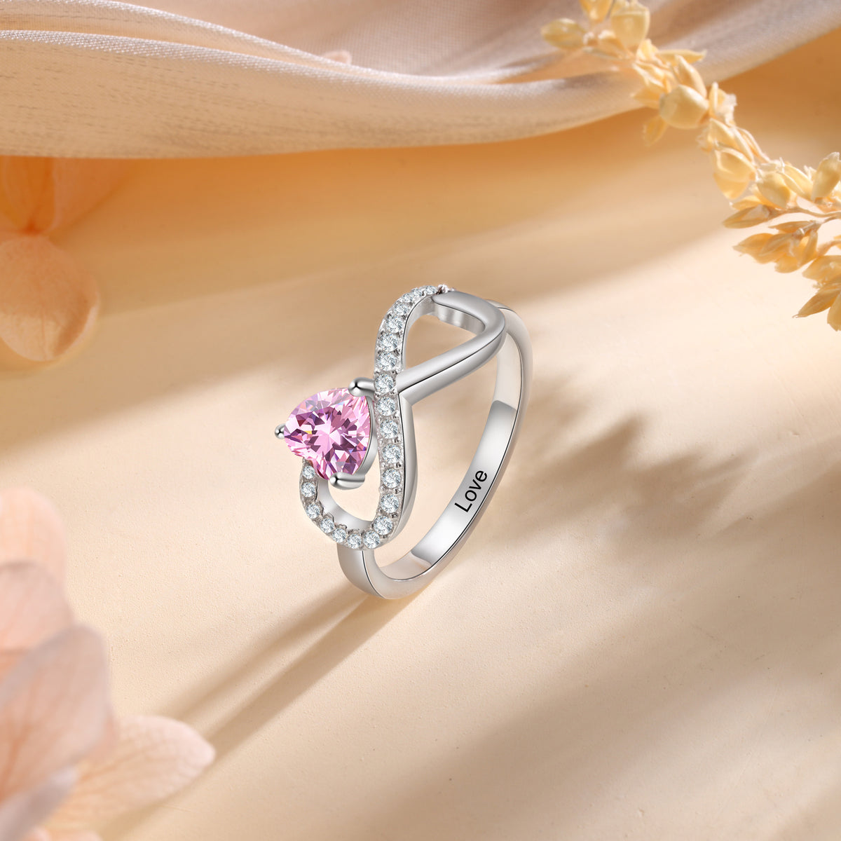 925 Sterling Silver Custom Birthstone Ring