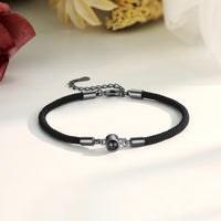 Black Cord Photo Projection Bracelet