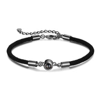 Black Cord Photo Projection Bracelet