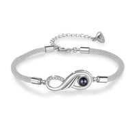 Infinity Photo Projection Couple Bracelets
