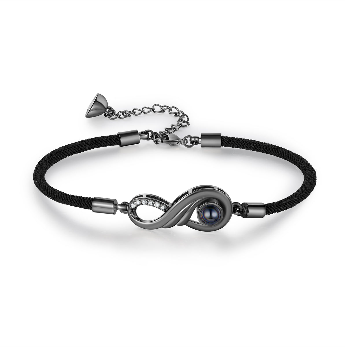 Infinity Photo Projection Couple Bracelets