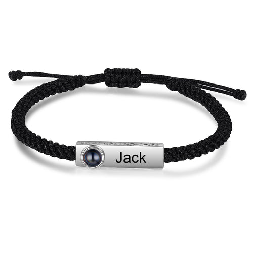 Name Tag Photo Projection Couple Rope Bracelets