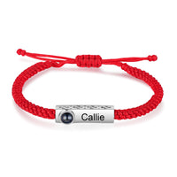 Name Tag Photo Projection Couple Rope Bracelets