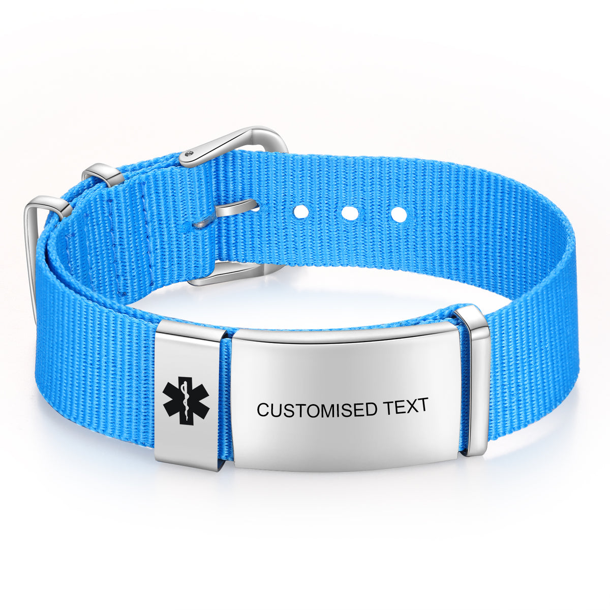 Personalized Nylon Strap Medical ID Bracelet