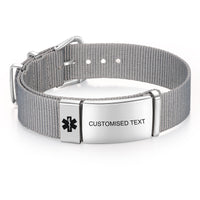 Personalized Nylon Strap Medical ID Bracelet