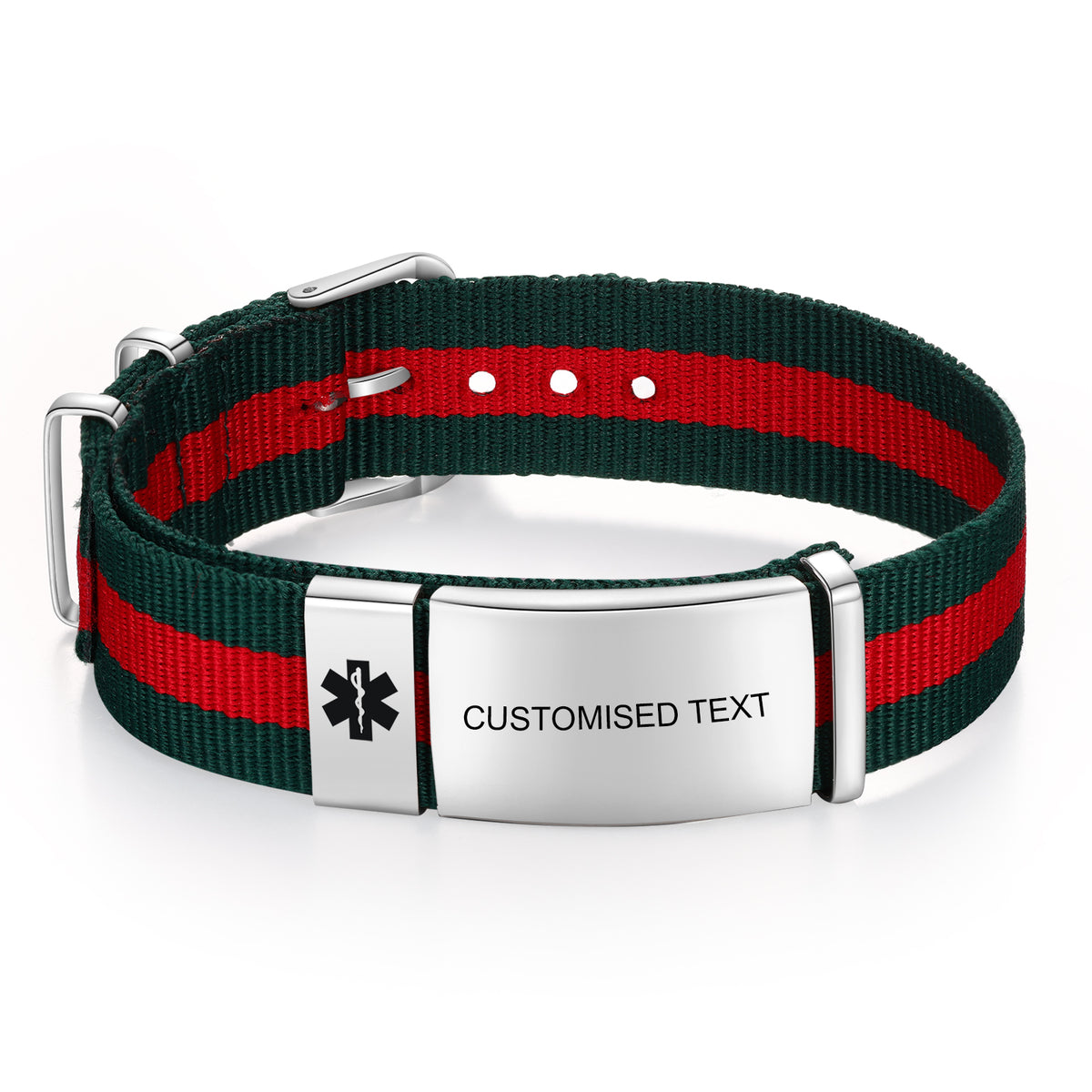 Personalized Nylon Strap Medical ID Bracelet