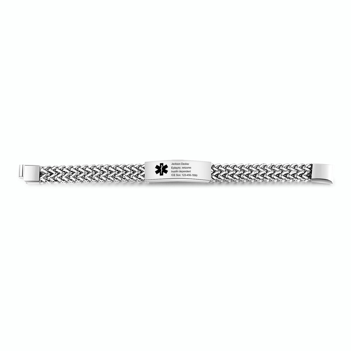 Stainless Steel Mesh Medical ID Bracelet