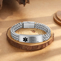 Stainless Steel Mesh Medical ID Bracelet