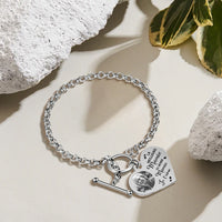 Grandma Heart Photo Engraved Bracelet