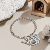 Grandma Heart Photo Engraved Bracelet