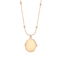 Gold Photo Locket Necklace, Butterfly or Angel