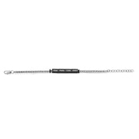 Men's Black Name Bead Wheat Chain Bracelet