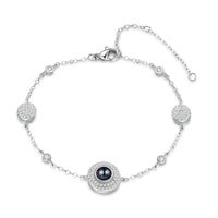 Dainty Round Photo Projection Chain Bracelet