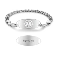 Mesh Chain Medical ID Bracelet
