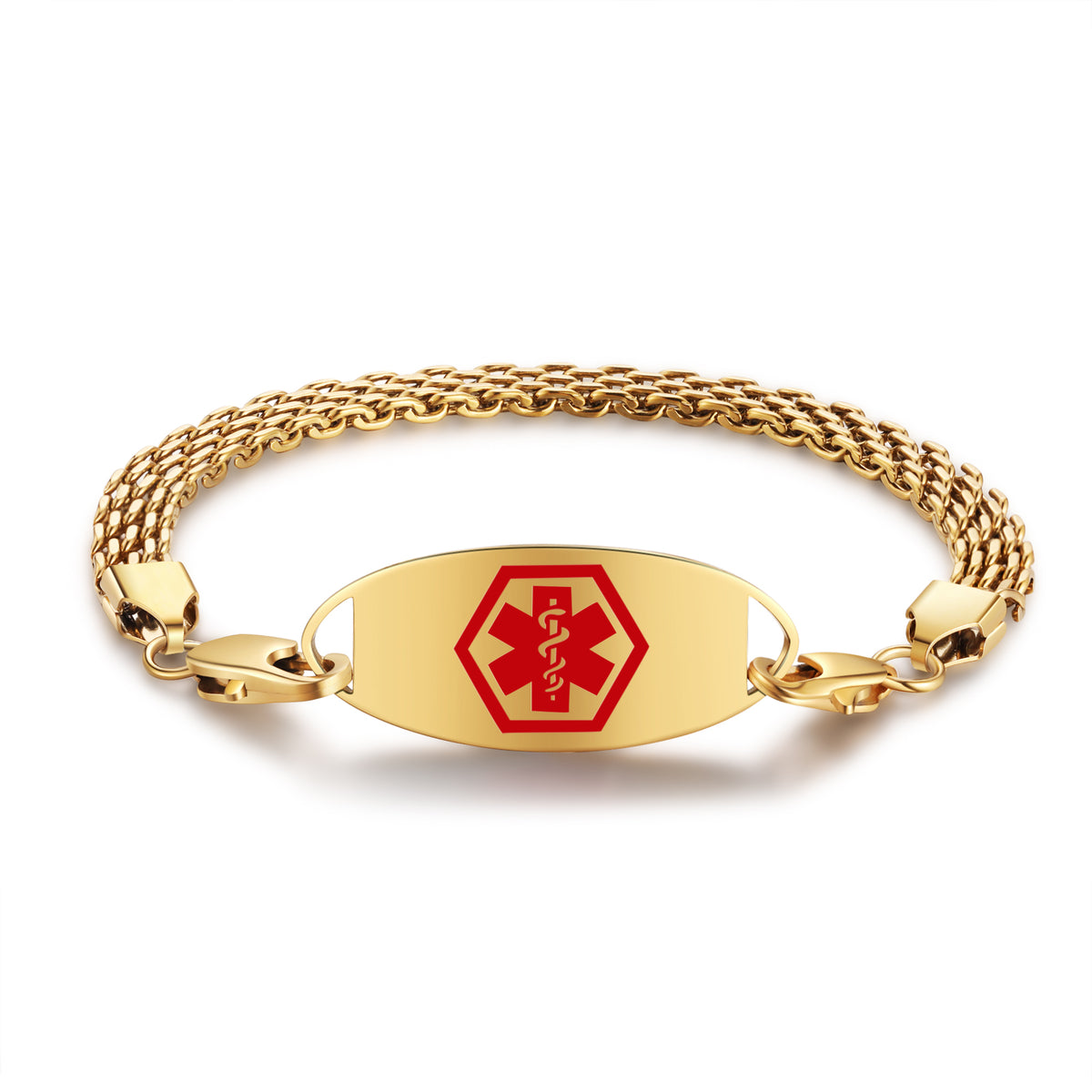 Mesh Chain Medical ID Bracelet