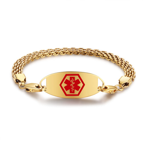 Mesh Chain Medical ID Bracelet