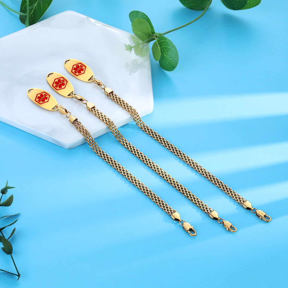 Mesh Chain Medical ID Bracelet