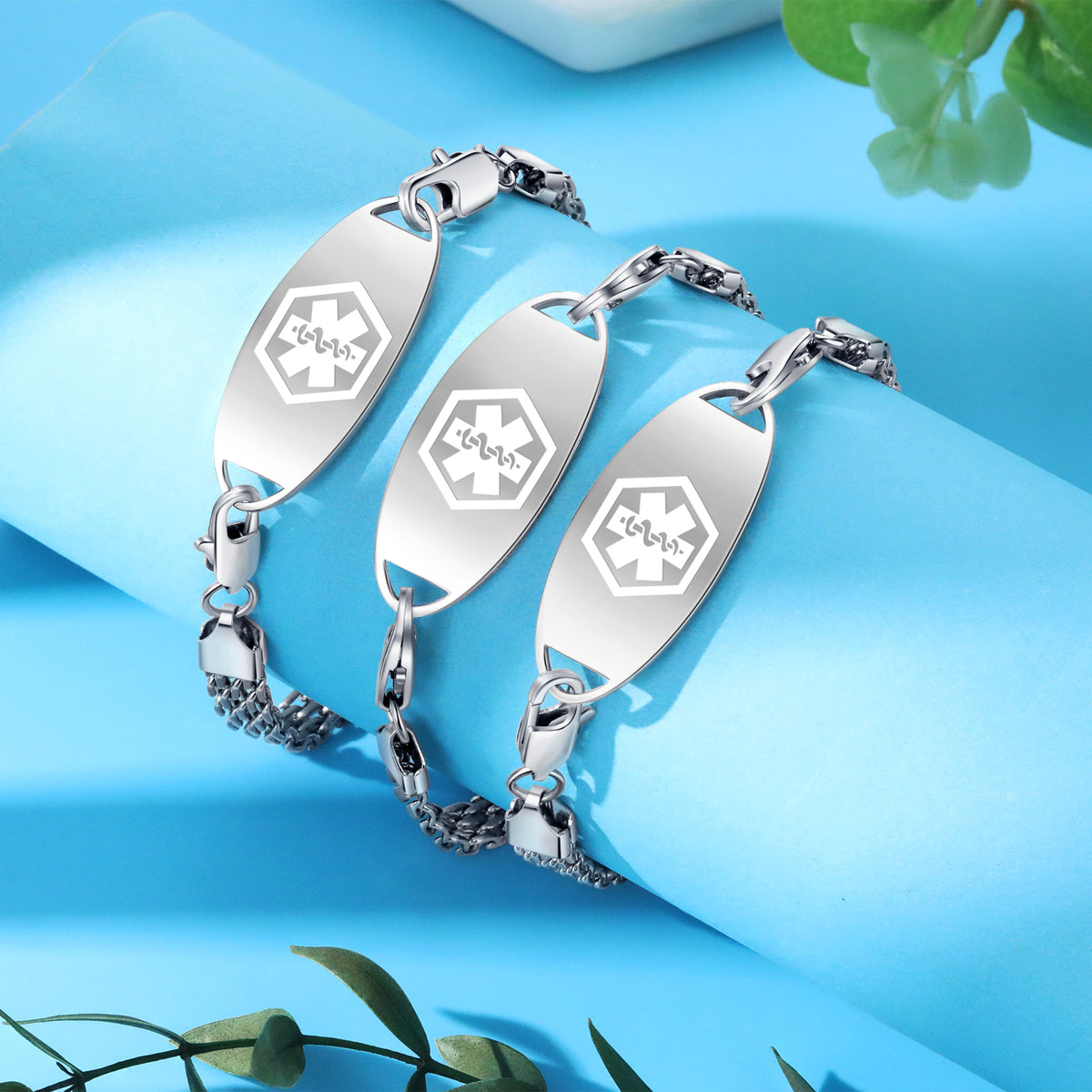Mesh Chain Medical ID Bracelet