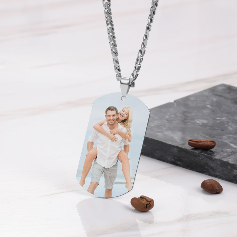 Custom Photo Dog Tag Necklace