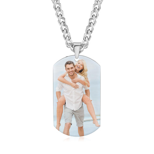 Custom Photo Dog Tag Necklace