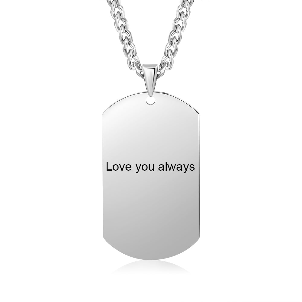 Custom Photo Dog Tag Necklace