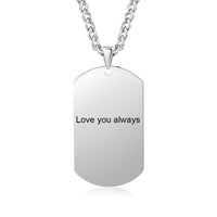 Custom Photo Dog Tag Necklace