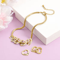 Heart Birthstone Engraved Name Anklet