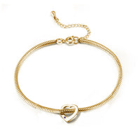 Heart Birthstone Engraved Name Anklet