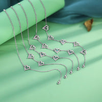 Heart Birthstone Name Anklet, White Gold