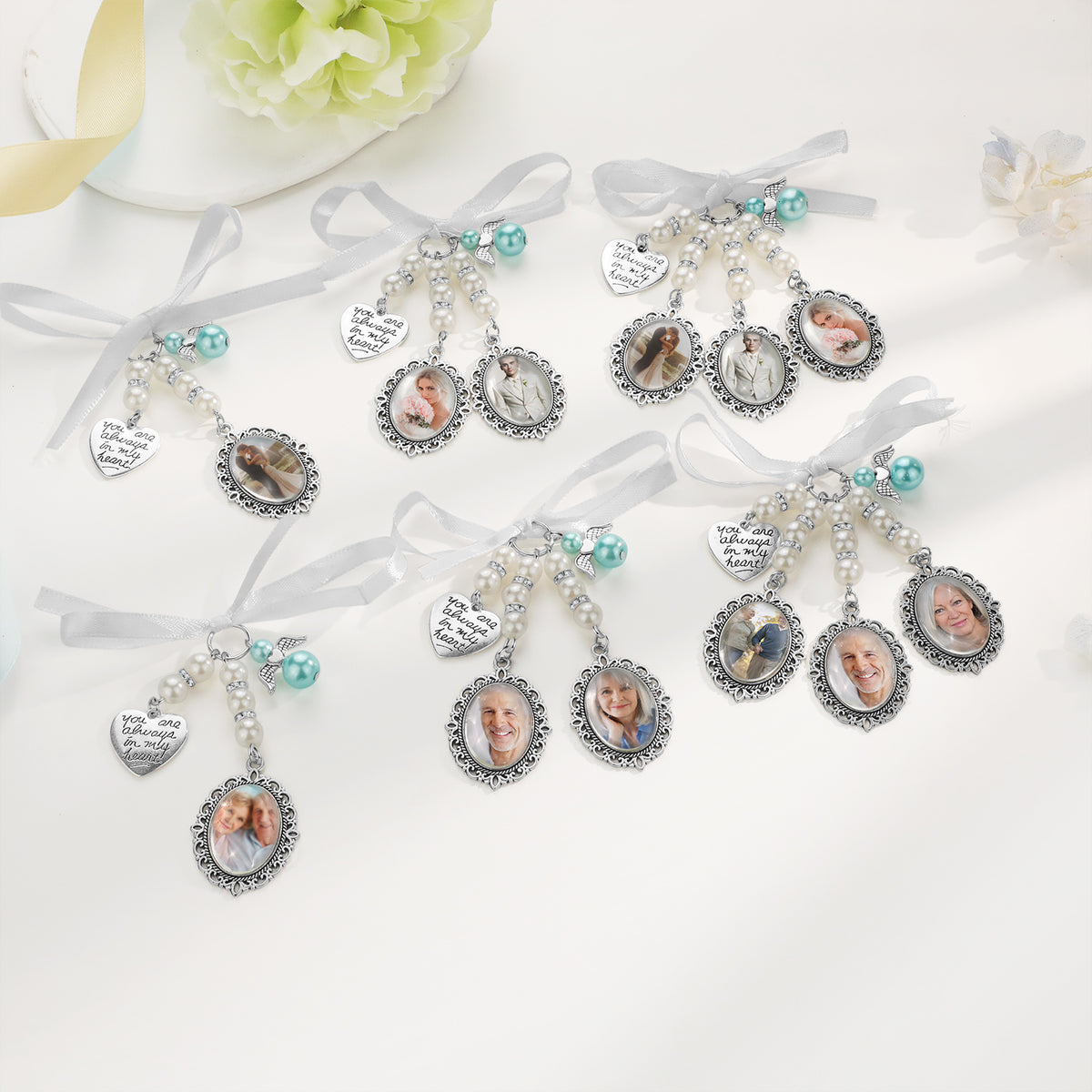 Personalized Photo Bouquet Charm