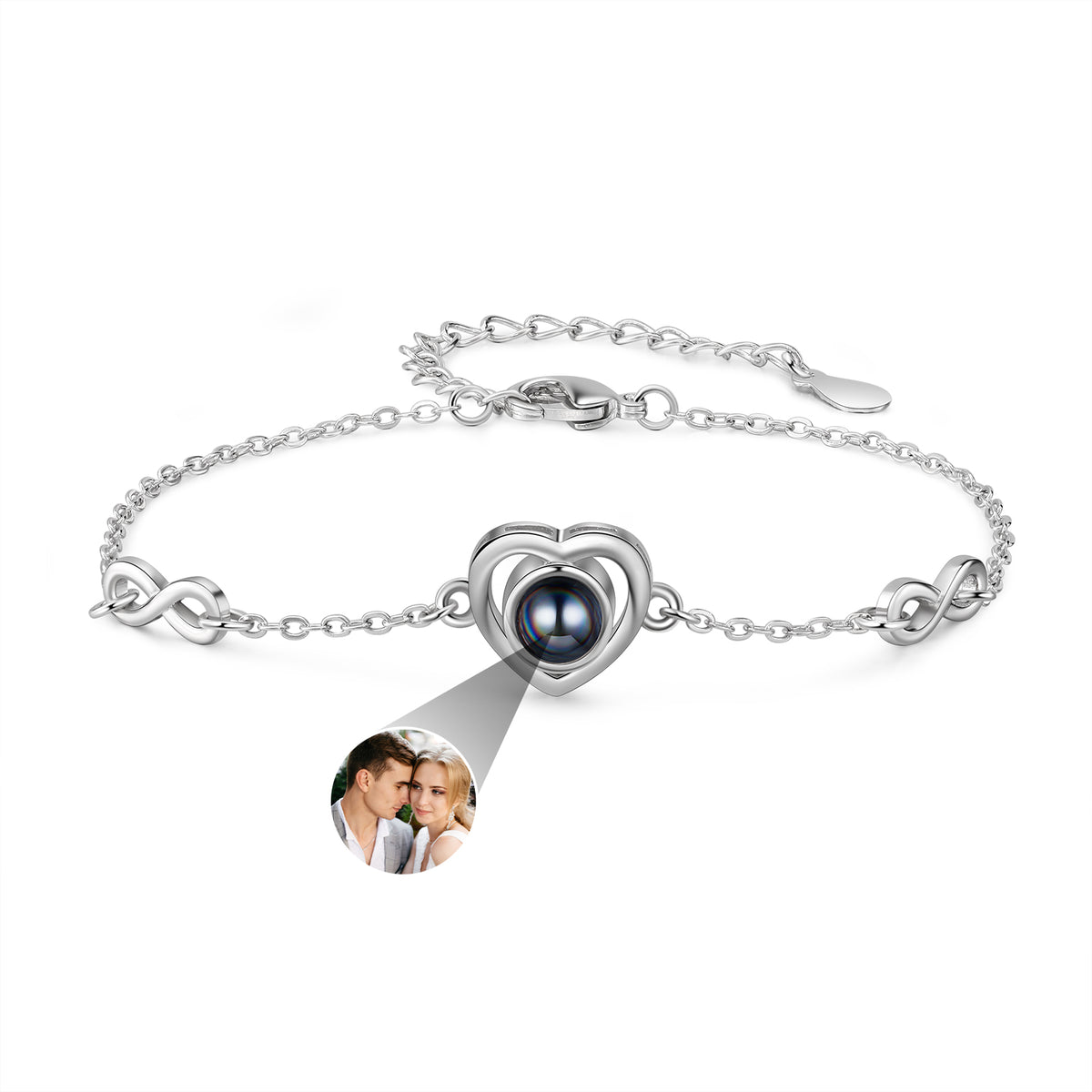 Heart Infinity Photo Projection Bracelet