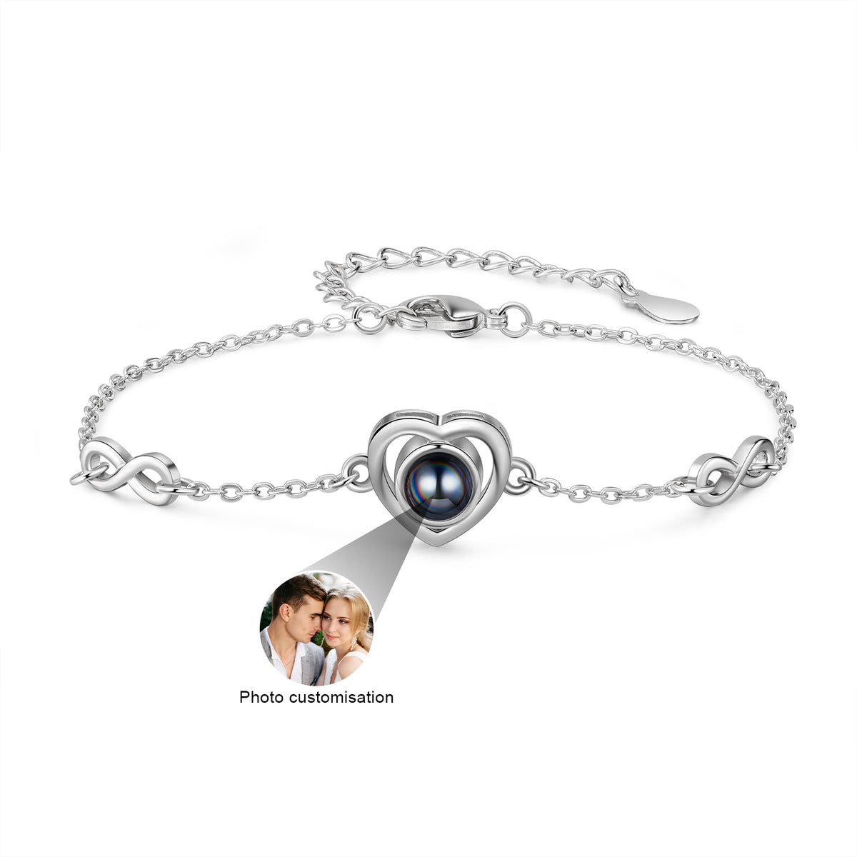 Heart Infinity Photo Projection Bracelet